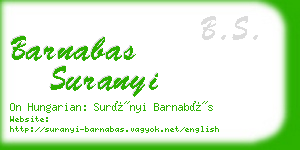 barnabas suranyi business card